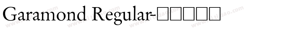 Garamond Regular字体转换